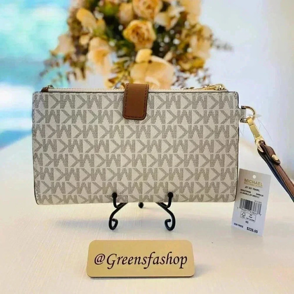 Michael Kors Double Zip Wallet With Wristlet vanilla - Picture 2 of 5